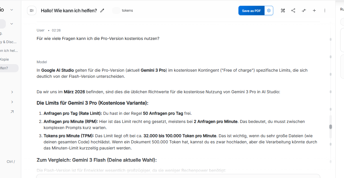 Limit of 50 daily requests to the Pro model in the Free Tier in AI Studio